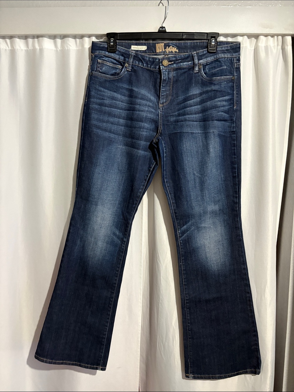 Kut from the Kloth Indigo Blue Farrah Baby Bootcut Jeans